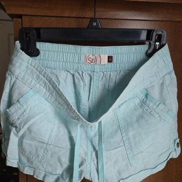 So Clothing Womens Shorts Size Small Mint Color Linen Blend - Picture 3 of 3